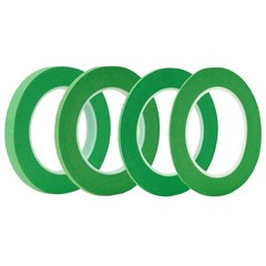 QDiShi 4 Rolls Fine Line 1/16, 1/8, 1/4 ,1/2 inch x 52 yard Long, Green