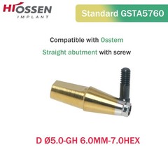 US Titanium Straight Transfer Abutment Fit Hiossen ET III MINI Regular Platform