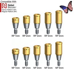 US Dental Locator Abutment Male Caps Kit Fit Hiossen Nobel Zimmer Implant System