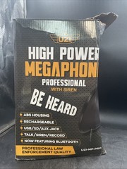 Uzi High Power Loud Big Bluetooth Megaphone 50W, Real Siren, Bullhorn, Etc.