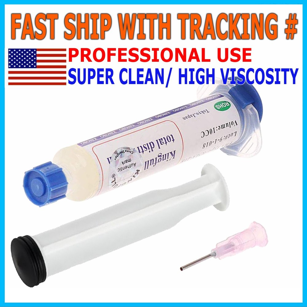 KINGBO RMA-218 Solder Flux Paste 10cc Syringe Tube Rework BGA Reball SMT SMD PCB