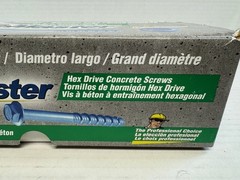Blue Ruspert Large Diameter Hex Masonry Screws, 10 Pieces – 1/2″ x 8″