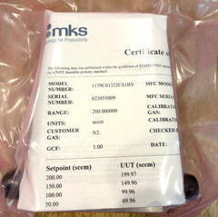 NEW MKS 1179C Mass-FLO Controller N2 Nitrogen 0-200 SCCM 1179C01322CS1BV