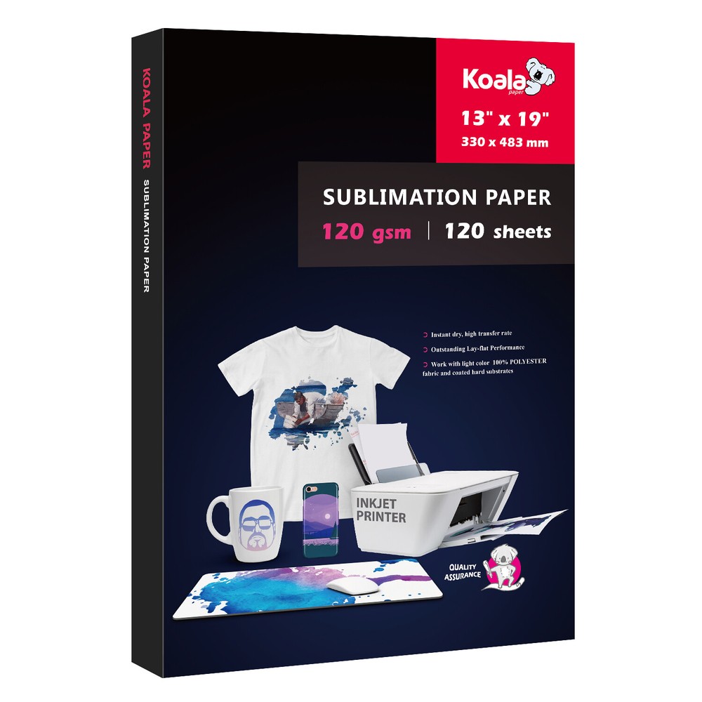 Koala 120g Sublimation Paper 13×19 120 Sheets Inkjet Heat Transfer Cotton Poly