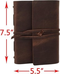 Timeless Genuine Leather Notebook – Perfect Gift for Writers & Travelers, 5×7 in