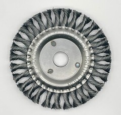 2 Pcs Wheel Brush 6-Inch (6″ Twisted Knotted) Stainless Steel – Arbor Hole: 7/8