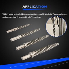 4X M2 HSS Taper Chucking Reamer Set 3/8″ 1/2″ 5/8″ 3/4″ For Bridge Manufacturing
