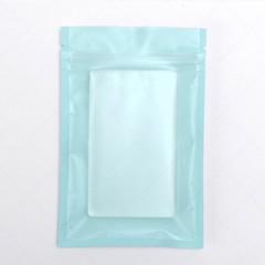 5x7in Matte Blue Front Clear Back Foil Mylar Flat Zip Lock Pouch Bag w/Machine
