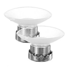 2 Sets Magnetic Soap Holders Wall Mounted Bathroom Soap Rack with Stainless