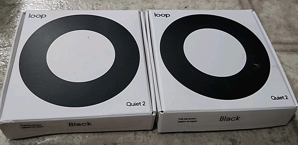(x2) Loop Quiet 2 Ear Plugs for Noise Reduction 14 Rating BLACK Open Box