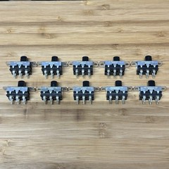 Switchcraft DPDT Slide Switch 3A @ 125VAC 1.5A @ 250VAC 0.5A @ 125VDC (10 Pack)