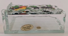 Eagle Bird Wildlife Art Glass Desktop Business Card Holder Joan Baker Retired