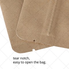 Variety Sizes Double-Sided Beige Kraft Paper Zip Lock Pouch Bag Herb Packing M