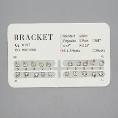 20 Pcs/Kit Dental Orthodontic Metal Bracket Braces Standard Roth .022 Hook 3-4-5