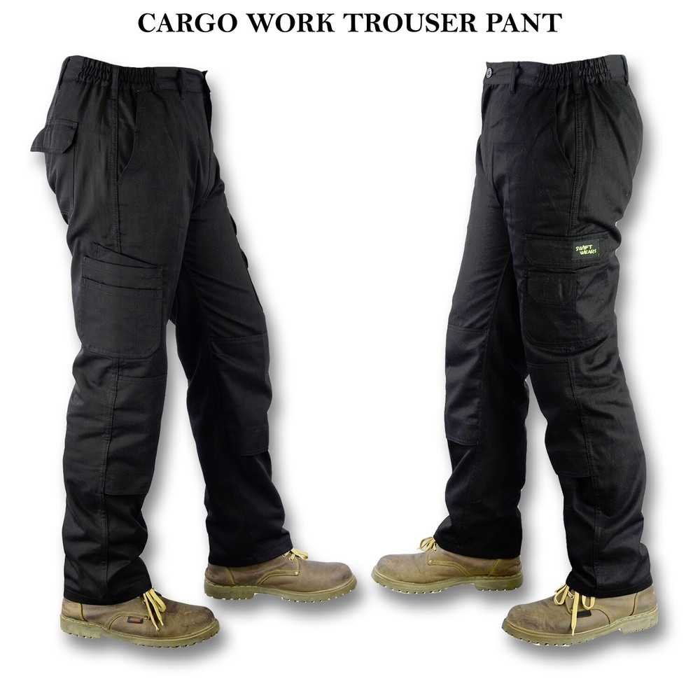 Mens Cargo Combat Work Trousers HEAVY DUTY Work Wear Pants multi pockets Bottoms