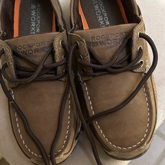 Rockport Works Sailing Club Steel Toe Leather Work Shoes Met Guard Men’s 6.5M