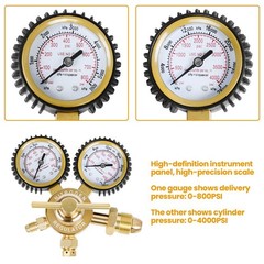 Nitrogen Tank Regulator CGA580 Inlet Connection 1/4″ Flare 0-800/4000 PSI Output