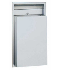 Stainless Steel Waste Receptacle & Toilet Seat Cover Dispenser Bundle