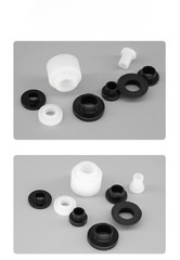Black Insulating T-shaped Step Nylon Washer Transistor Pad Plastic Gasket Liner