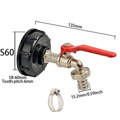 275-330 Gal IBC Tote Water Tank Hose Adapter 3 Sizes Brass Valve Connector