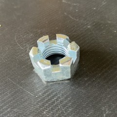 10 PCS 1-1/4”-7 UNC Slotted Hex Nuts Zinc Plated Grade 5 Steel
