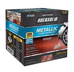 RockSolid Metallic Floor Coating Kit, Cherry Bomb, High Gloss, 80 Oz – 286896