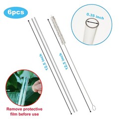 6 Pack Replacement Straw for Stanley Adventure Quencher 40 oz For 40oz, Clear