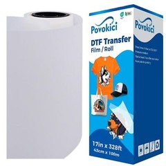 US Stock 17in x 328ft DTF Transfer Film Premium Roll-Double Sided Warm Peel