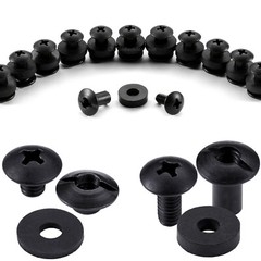 Black Chicago Screw Slotted Post Truss Head Assemblies – (1/4, 3/16, and 1/2 in)