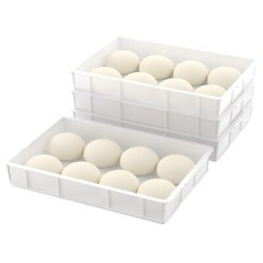 Idotry Pizza Dough Proofing Box Tray Stackable Commercial Bread Trays, 4-Packs