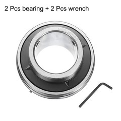 2pcs Ball Bearing Insert, Chrome Steel Gcr15 UC209-28 Bore 1 3/4″ Set Screws