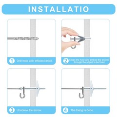 50PCS 1/8 Inch Toggle Bolts Heavy Duty Drywall Anchors with Screws