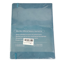 Clever Fox Official Notary Journal of Notarial Acts HC Recordkeeping Book Teal