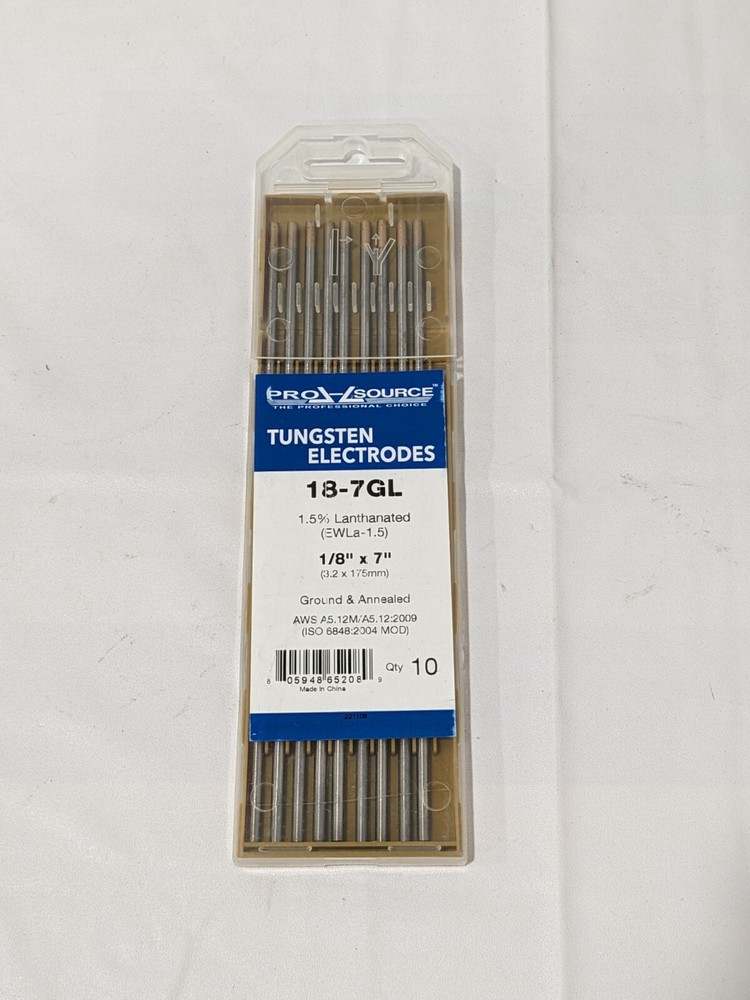 PRO-SOURCE TIG Welding Rod: 7" OAL, 1/8" Dia Qty 9 18-7GL