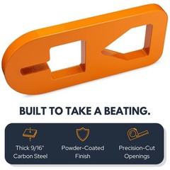 Wenses Original T-Post Puller Plate Tool, Heavy Duty Steel with Orange Coating