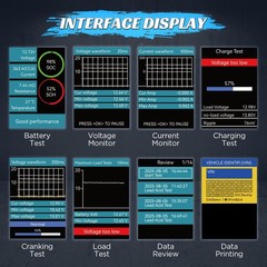 Car Battery Tester 12V 24V Automotive Battery Load Tester with Printer 20-200…