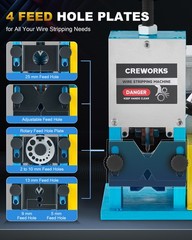 CREWORKS Electric Wire Stripping Machine max 1.18 in Automatic Copper Stripper