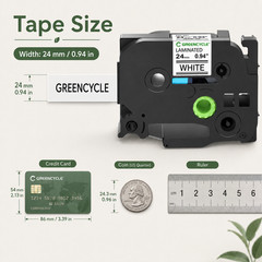 1 Pack TZe-251 Black on White 1″ TZe Tape Compatible For Brother PT-D610BT P700