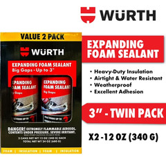 (2 Pack) Big Gaps Expanding Insulating Spray Foam Sealant, up to 3-in, 12oz Can