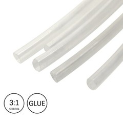 3:1 Heat Shrink Tubing Tube Black and Clear Glue Waterproof Dual Wall Wires Wrap