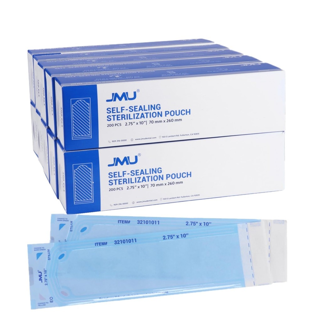 Sterilization Pouches 2.75″x10″ – 2000/Case, Dual Indication