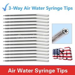 Dental Air Water Spray Triple Syringe Metal Nozzles Tips Tube Autoclavable