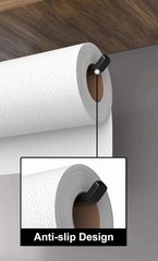 Matte Black Paper Towel Holder Self Adhesive Under Cabinet Kitchen Roll Dispense