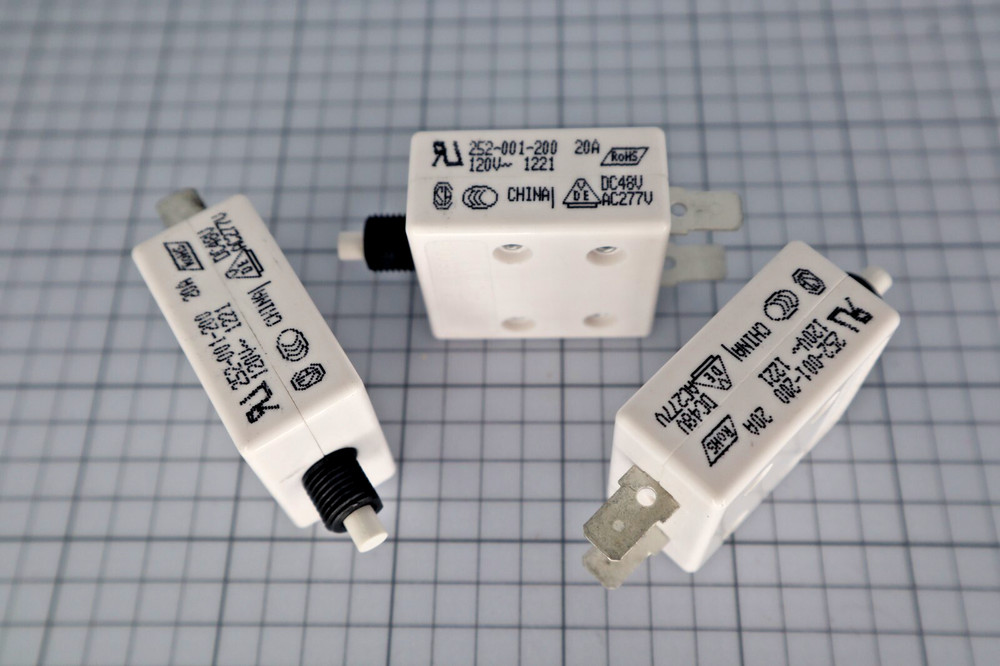 *Single* Mechanical Products – Part #252-001-200 20A 120V Circuit Breakers