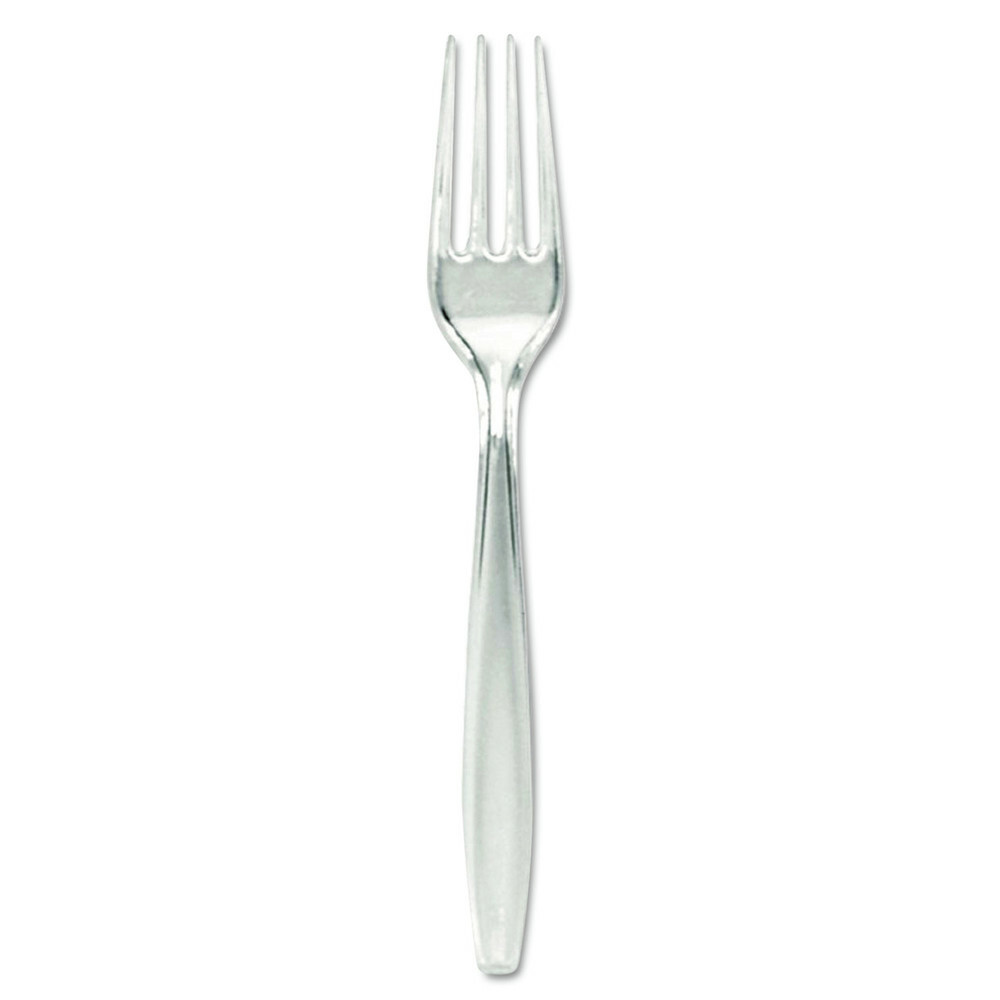 Dixie FH017 Heavyweight Plastic Cutlery Forks – Clear (1000/Carton) New