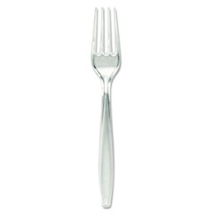 Dixie FH017 Heavyweight Plastic Cutlery Forks – Clear (1000/Carton) New