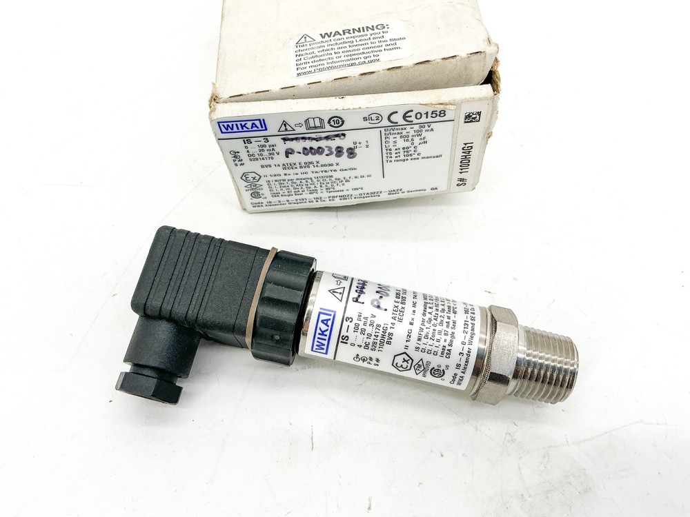 New Wika IS-3-0-2131-1SZ-PBFNDZZ-GTA3ZZZ-UAZZ Pressure Transmitter 0-100PSI