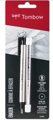 Lot of 2 Tombow Mono Zero Eraser Point Pen & 2 Refills #57315 Fine Round