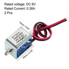 2pcs Miniature Air Solenoid Valve 2 Way Normally Closed DC6V 0.38A