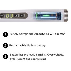 Dental Wireless Curing Light 1 Second Cure Lamp 2500mw/cm2 385nm-515nm ILED Type